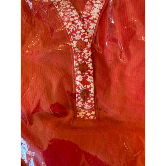 Charter Club Women's Cotton Capri Pajama Red Floral Set Poppy Ditsy NEW Small - Picture 4 of 5